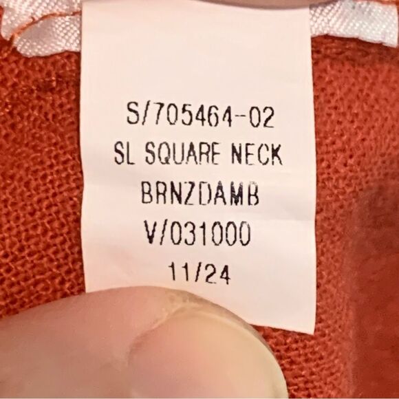 Old Navy Sleeveless Square Neck Linen Blend Mini Dress bronzed amber xxl tall - Picture 7 of 9